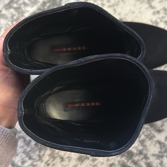 Prada Suede Wedge Ankle Boot - Picture 8 of 12